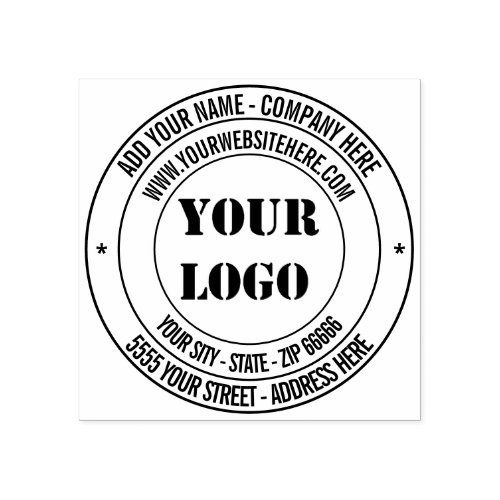 Your Logo Name Address Website Rubber Stamp