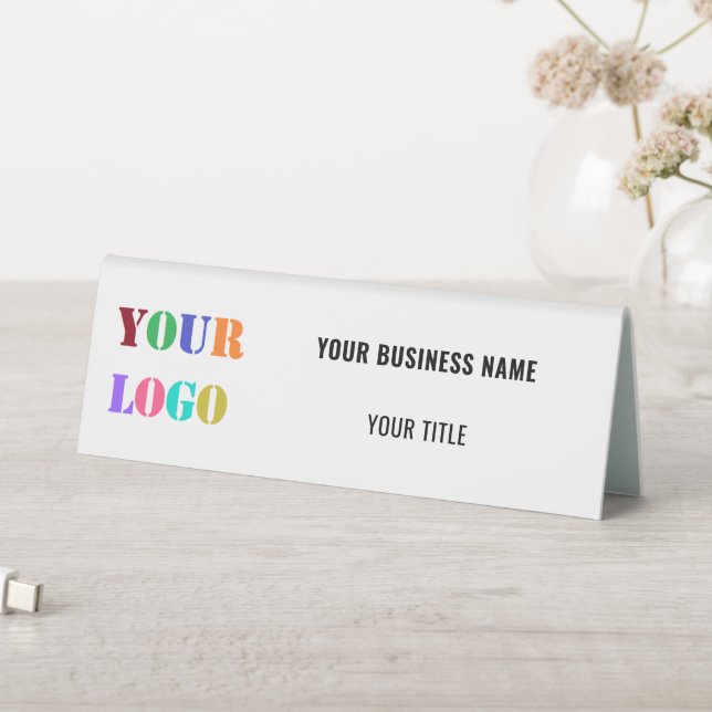 Your Logo Name Business Table Tent Sign Template (In SItu (Table))