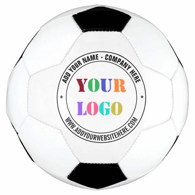 Your Logo Name Info Branded Soccer Ball Example (Front)