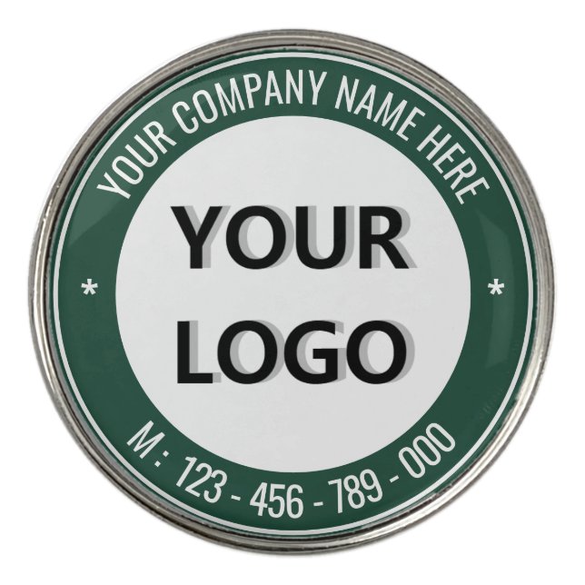Your Logo Name Phone Business Golf Ball Marker (Front)