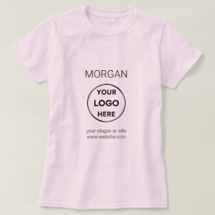 Your Logo Name   Pink Business Staff Employee T-Shirt