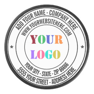 Your Logo Name Text Info Hockey Puck Template
