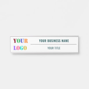 Your Logo Name Title Door Sign - Choose Colors