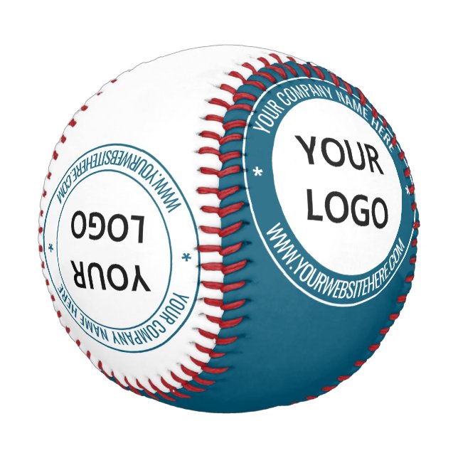Your Logo Name Website Baseball Stamp - Your Color (Angled)