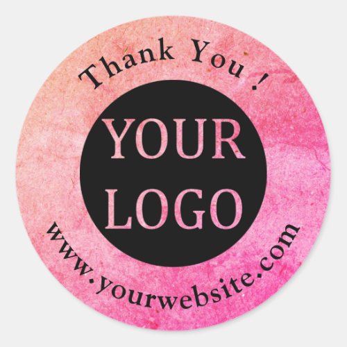 Your Logo Name  Website Classic Round Sticker