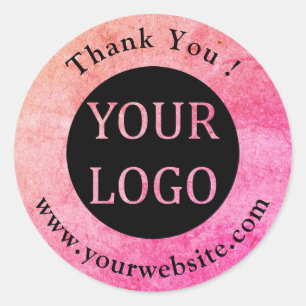 Your Logo, Name & Website Classic Round Sticker