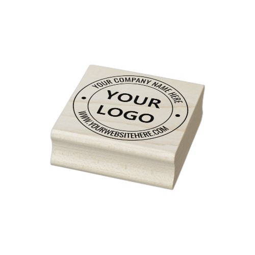 Your Logo Name Website Company Round Rubber Stamp