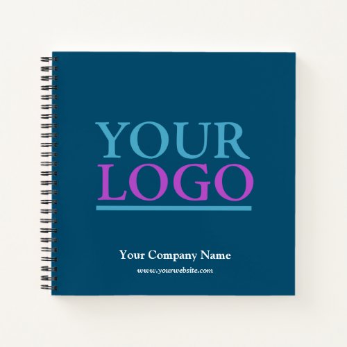 Your Logo Name  Website Ocean Blue Promotional Notebook