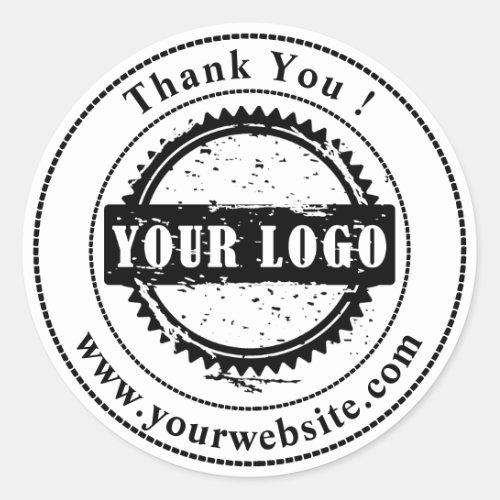 Your Logo Name  Website Promo Classic Round Clas Classic Round Sticker