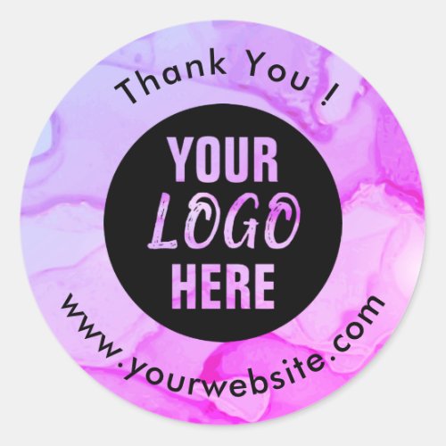 Your Logo Name  Website Promo Luxury Classic Rou Classic Round Sticker