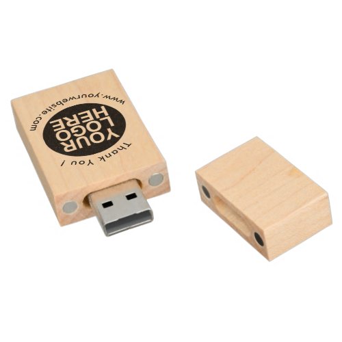 Your Logo Name  Website Promo Wood Flash Drive