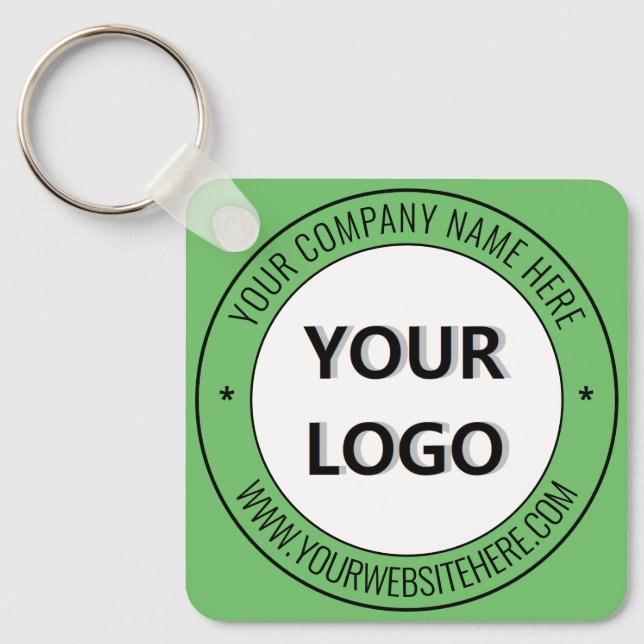Your Logo Name Website Promotion Business Keychain (Front)