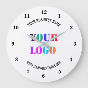 Your Logo Name Website Promotional Personalized Large Clock
