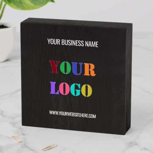 Your Logo Name Website Promotional Wooden Box Sign