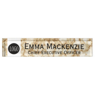 Your Logo Nameplate Marble Desk Signs Office Sign