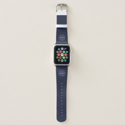 Your Logo  Navy Blue Promotional Business Apple Watch Band