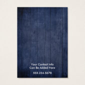 Your Logo Navy Rustic Wood Earring Holder Display (Back)
