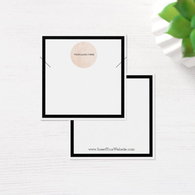 Your Logo Necklace Display Black Border (Desk)
