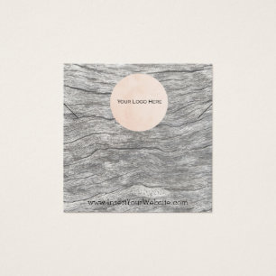 Your Logo Necklace Display Card Faded Timber