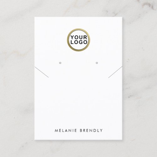 Your Logo  Necklace Earring Jewelry Display Business Card