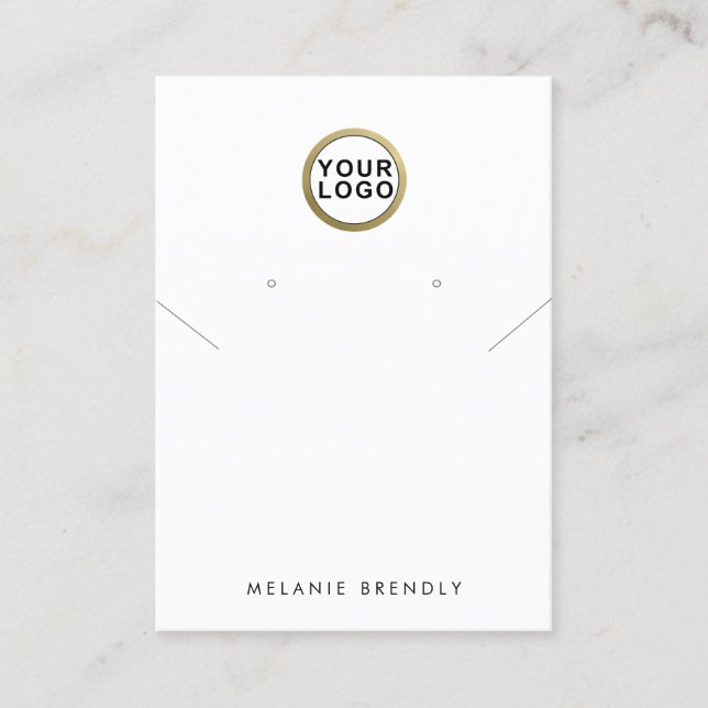 Your Logo | Necklace Earring Jewelry Display Business Card (Front)