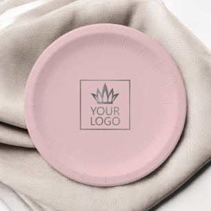 Your Logo on Any Color Background Paper Plates