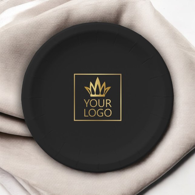 Your Logo on Any Color Background Paper Plates (Creator Uploaded)