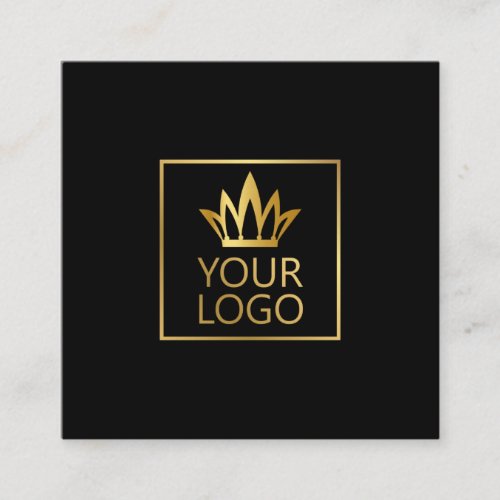 Your Logo on Any Color Background Square Business Card