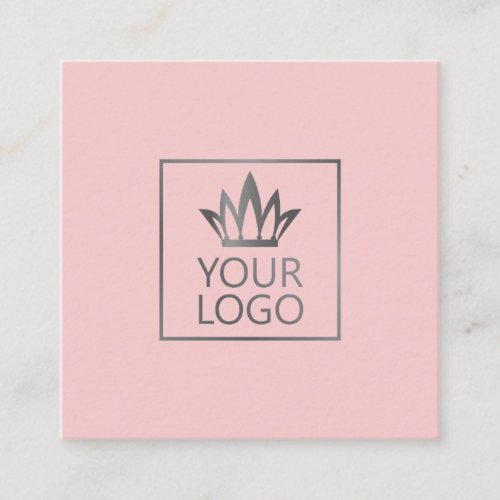 Your Logo on Any Color Background Square Business Card