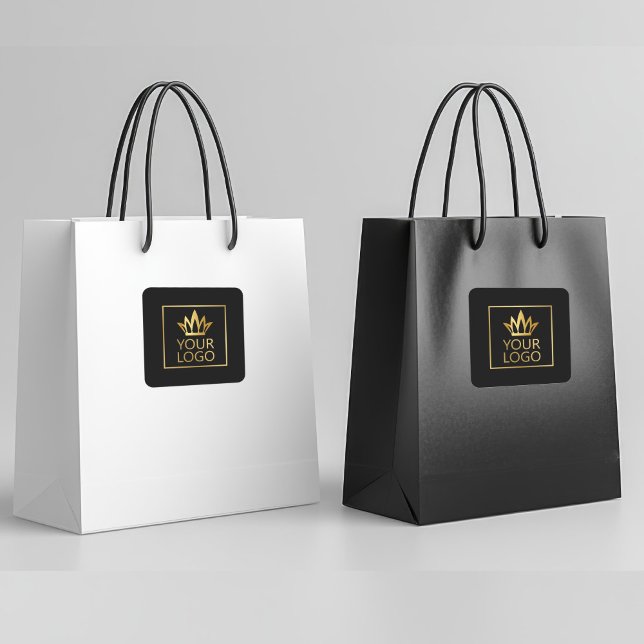 Your Logo on Any Color Background Square Sticker (Creator Uploaded)