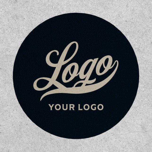 Your Logo on Blue Business Simple Minimal Patch (Front)