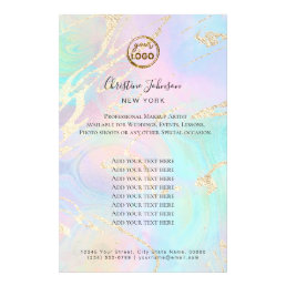 your logo on faux iridescent effect flyer