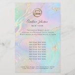 your logo on faux iridescent effect flyer<br><div class="desc">beauty salon flyer</div>