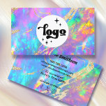 your logo on fire opal background business card<br><div class="desc">opal business card</div>