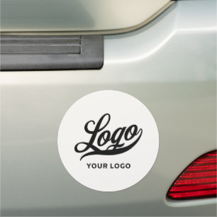 Your Logo on Off white Business Simple Minimal Car Magnet