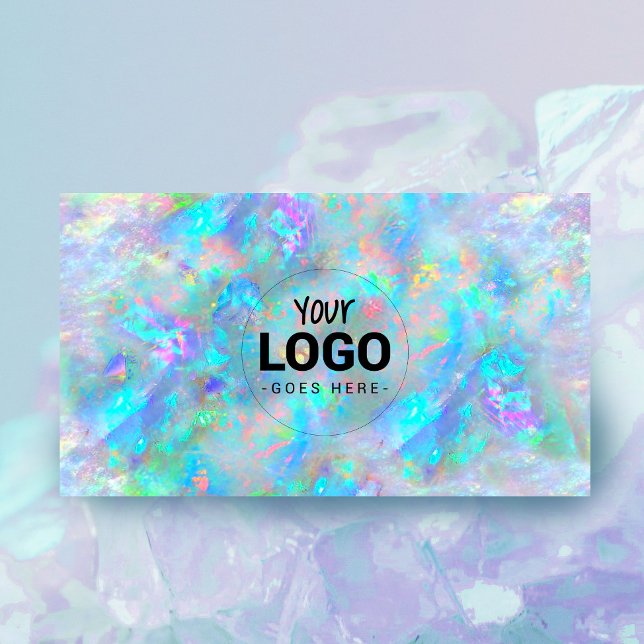 your logo on opal inspired texture business card (Creator Uploaded)