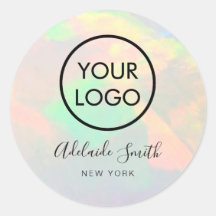 your logo on opal photo
