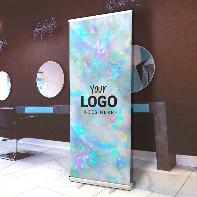 your logo on opal texture retractable banner (Creator Uploaded)