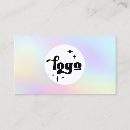 your logo on pastel gradient business card