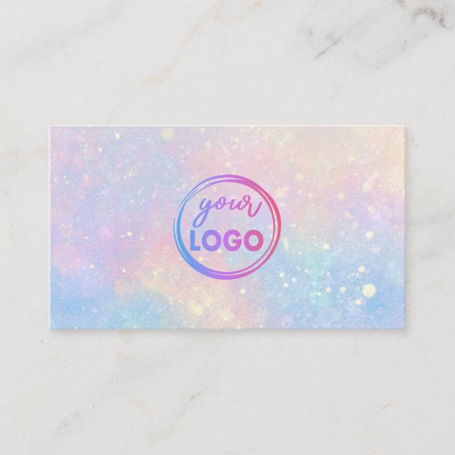 your logo on pastel watercolor business card (Front)