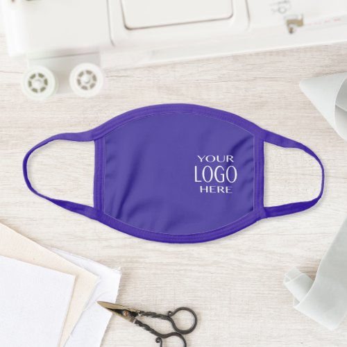 Your Logo On Side Face Mask Bluish Purple