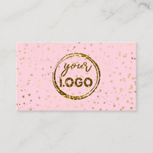 your logo on stars pattern business card
