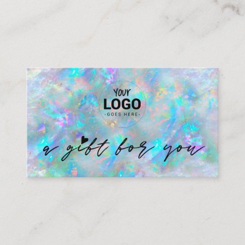 your logo opal inspired texture gift certificate