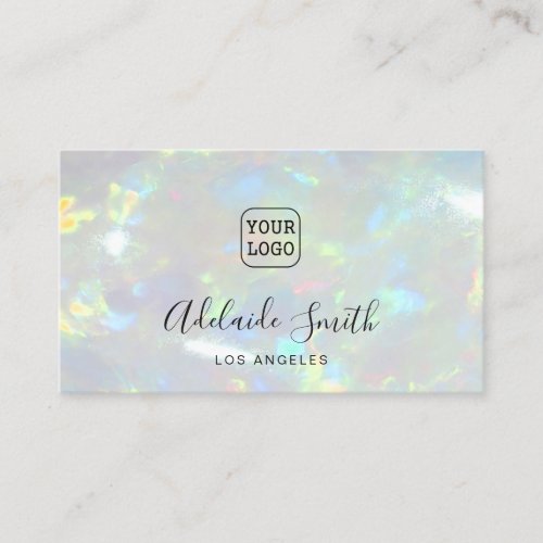 your logo opal photo background business card
