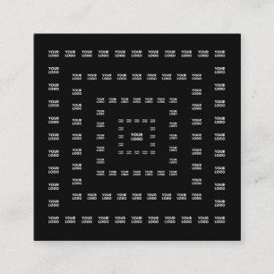 Your Logo or Any Design/Image Square Pattern Business Card