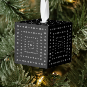 Your Logo or Any Design/Image Square Pattern Cube Ornament