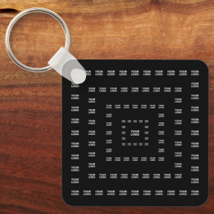 Your Logo or Any Design/Image Square Pattern Keychain