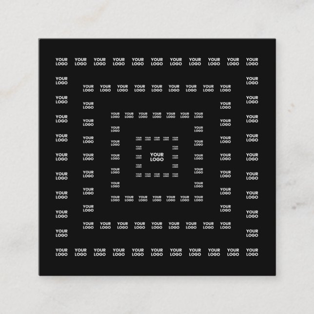 Your Logo or Any Design/Image | Square Pattern  Square Business Card (Front)