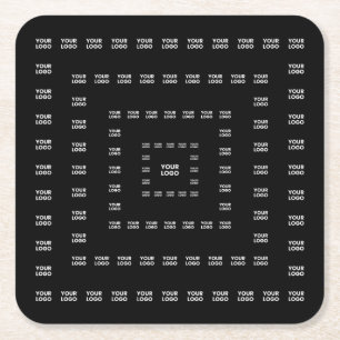 Your Logo or Any Design/Image Square Pattern Square Paper Coaster