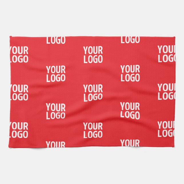 Your Logo or any Image/Design Automatically Tiled Kitchen Towel (Horizontal)